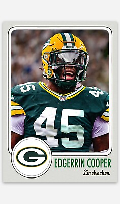 #ad Edgerrin Cooper Custom Green Bay Packers Football Card Limited Edition $9.49