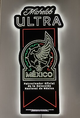 #ad 🌟Michelob Ultra Led Mexico MNT Soccer Bar Sign Beer Light With Edge Lit Effect $340.00