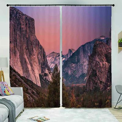 #ad Background Light Hill 3D Curtain Blockout Photo Printing Curtains Drape Fabric AU $59.00
