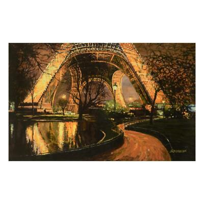 #ad Howard Behrens quot;Twilight At The Eiffel Towerquot; Limited Edition On Canvas COA $450.00