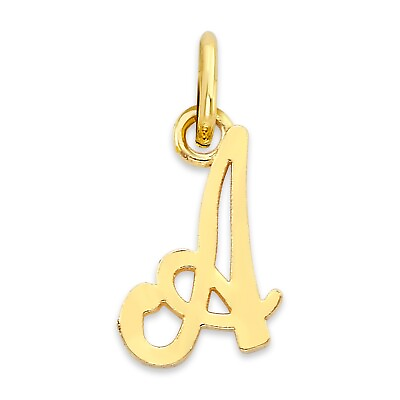 #ad Solid Gold Initial Charm in 10k or 14k Tiny Letter Charm for Bracelet $41.99