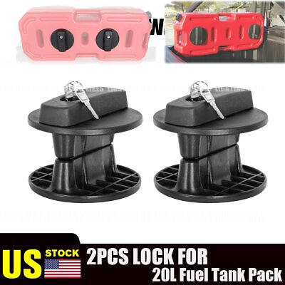 #ad 2X Lock for 20L Fuel Tank CanGas Container Gasoline Pack Mounting Bracket Holder $49.99
