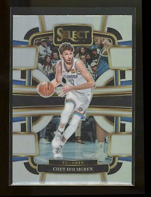 #ad CHET HOLMGREN 2023 24 Panini Select Thunder SP Silver Prizm Concourse Card #41 $1.99