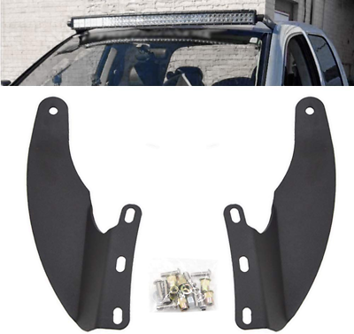 #ad 52 Inch Curved Light Bar Upper Roof Windshield Mounting Brackets Compatible with $65.05