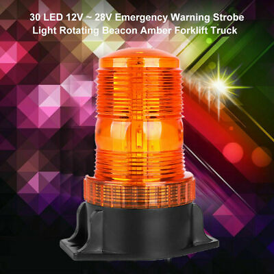 30 LED Strobe Beacon Light Forklift Truck Rooftop Amber Emergency Warning 15W $15.19
