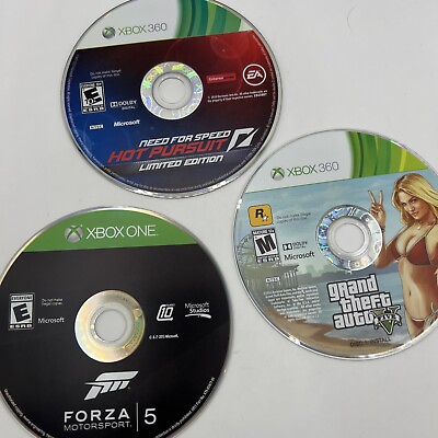 #ad Forza Motorsport 5 Grand Theft Auto Hot Pursuit Race Games Disk Only $12.00