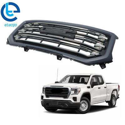 #ad For 2016 2019 GMC Sierra 1500 Black With Chrome Front Bumper Grille GM1200743 $197.26