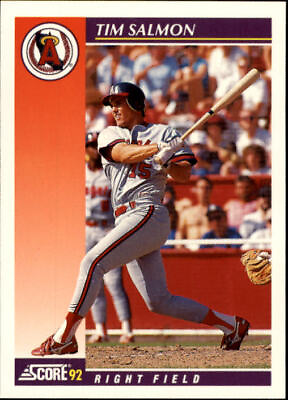 #ad 1992 Score Rookie Traded Anaheim Angels Baseball Card #93T Tim Salmon $1.49