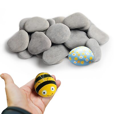 #ad 35 River Rocks for Painting Painting Rocks Bulk for Adults 2 3 Inches Craft... $31.90