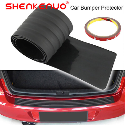 #ad 1PC Accessories Rubber Sheet Car Rear Guard Bumper 4D Sticker Panel Protector $8.86