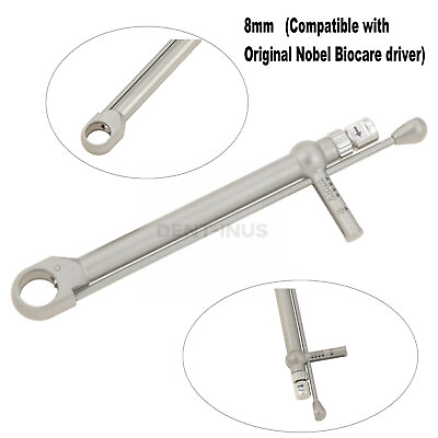 #ad Implant Torque Wrench 8mm for Nobel Biocare Manual Ratchet Instrument 10 70 NCM $88.99