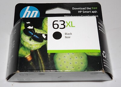 #ad Genuine HP 63XL High Yield Black Ink Cartridge Dated 2025 NEW 63 XL $39.99