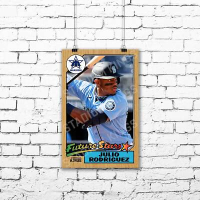 #ad Julio Rodriguez Mariners Future Stars 1987 Baseball Card Poster 11x17 inches $19.98