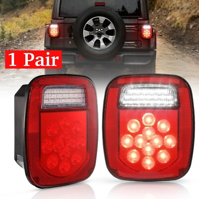 #ad Pair 39 LED Tail Lights Brake License Plate Lamp For Jeep Wrangler YJ TJ CJ5 CJ7 $33.99