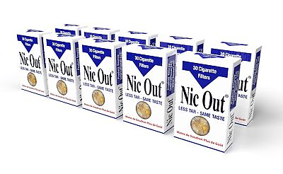 #ad Nic Out Filters for Cigarette Smokers 10 Packs 300 Filters $36.51