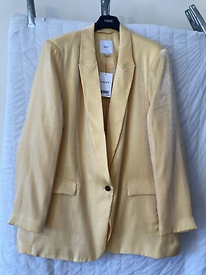 #ad Next Light Yellow Sheen Lightweight Jacket Size 20 Regular BNWT RRP £50 GBP 24.99