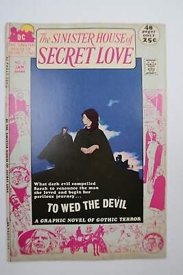 #ad The Sinister House of Secret Love 2 Painted Cover Jerome Podwil DC 1972 VG VG $40.00