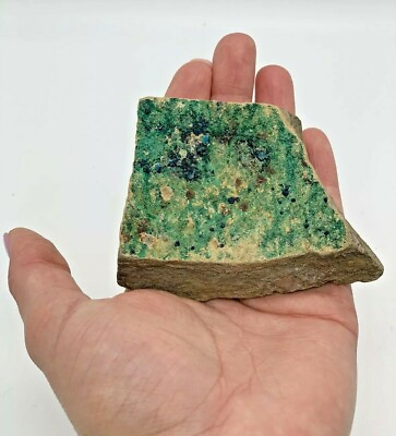 #ad AZURITE IN MALACHITE AND CHRYSOCOLLA Rough Slab Natural Healing Amazing Crystal $35.00