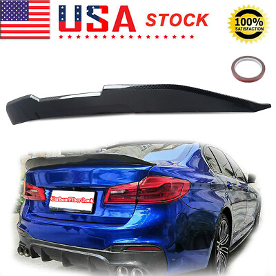 #ad For 2017 2021 BMW 5 Series G30 G38 PSM Type Carbon Fiber Look Rear Trunk Spoiler $84.59