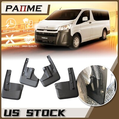 #ad 4 Pcs Mud Flaps For 2019 2023 Toyota Hiace Hi ace Front amp; Rear Mud Guards $33.69