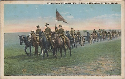 #ad WWI Artillery US Army Maneuvers Fort Sam Houston San Antonio Texas c1917 D550 $17.59
