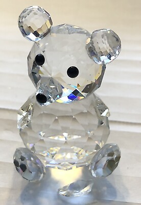 #ad Swarovski Crystal 7637 075 000 Large Bear 010009 Teddy Broken Paw Reglued No Box $24.99