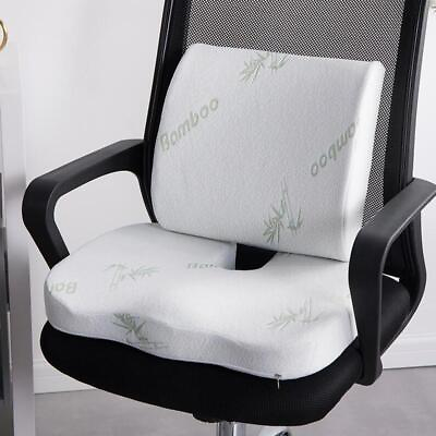 #ad Cushion Slow Rebound Waist Support Set Pad Memory Foam Seat Cushion Back $26.32