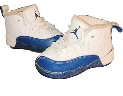#ad Nike Jordan Retro 12 French Blue White Size 6C #850000 113 $12.99