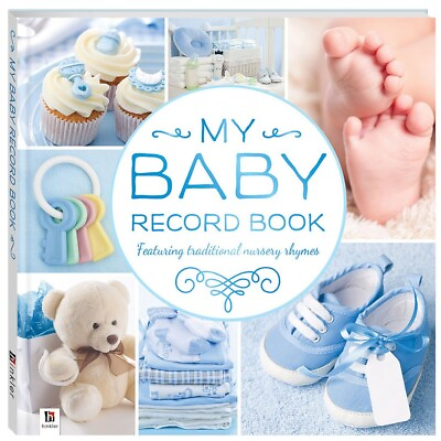 #ad My Baby Record Book Hardcover Nursery Rhymes Keepsake Gift Kid Blue Boy Hinkler AU $37.42