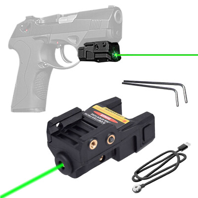 2 Modes Green Laser Sight Picatinny Mount Ultra Low Profile Strobe On Off Switch $35.14