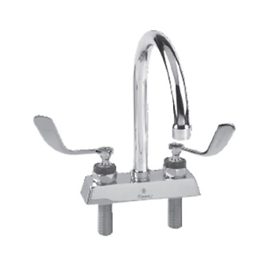 #ad Faucet Encore 4quot; Deck Faucet w 3quot; Gooseneck W adapter and wrist handles NIB $89.92