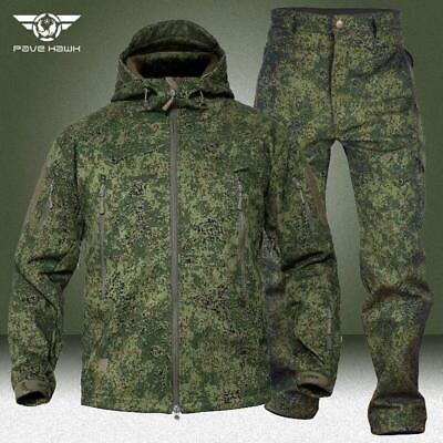#ad German Army Parka Liner Goretex Camo Flecktarn Waterproof Men Jacket amp; Pants Set $37.79
