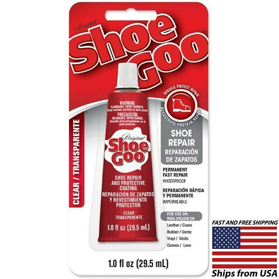 #ad SHOE GOO Adhesive Clear 1 Oz Fast Repair Glue For Leather Rubber Vinyl Canvas $9.99