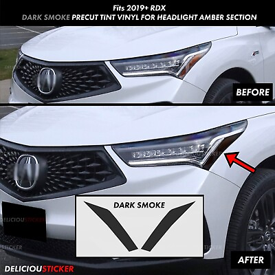 #ad For RDX 2019 2024 Smoke Head light Amber Side Tint Decals Overlays Ppf Vinyl $17.99