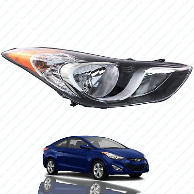 #ad For 2011 2012 2013 Hyundai Elantra Halogen Headlight Assembly Right Passenger $68.95