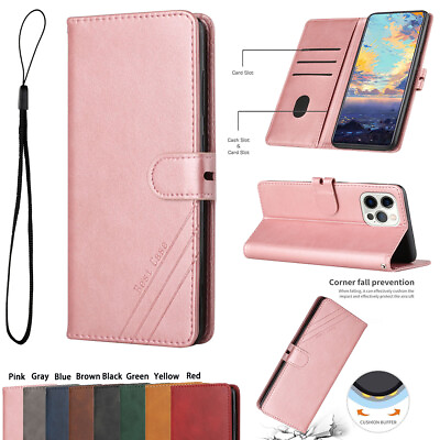 #ad For iPhone 15 14 13 12 11 Phone Leather Magnetic Flip Card Wallet Case Cover $9.93