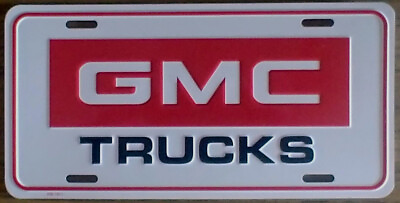 Vintage GMC License Plate Embossed Metal New Old Stock Trucks #2084 $19.99