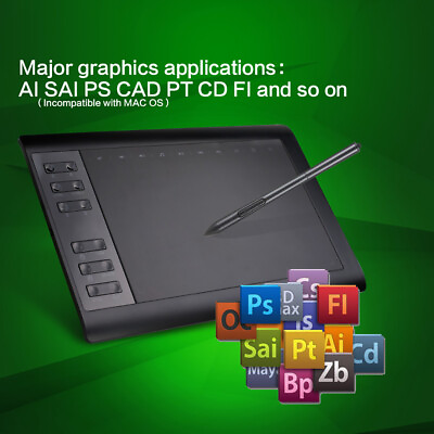 #ad 10x6quot; LCD Digital Graphics Drawing Tablet Artist Board Pad w Pressure Pen US $45.94