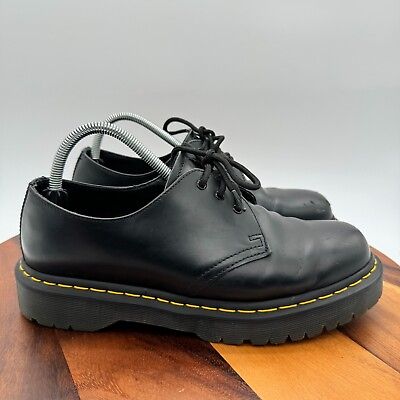 #ad Dr Doc Martens Shoes Mens 10 Womens 11 Black Bex Leather Oxford Dress 21084 $64.99