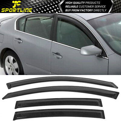 #ad Fits 07 12 Nissan Altima L32A Sedan Acrylic Tape On Window Visors Rain Guard 4Pc $28.79