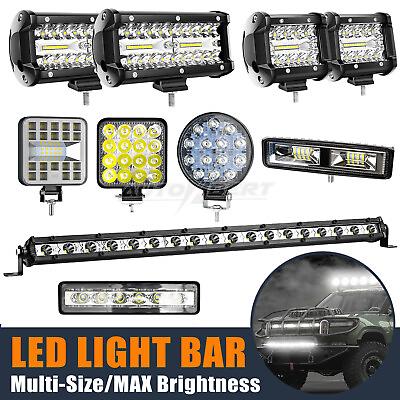 12V 24V LED Work Light Bar Flood Spot Driving Lights Lamp Truck Off Road SUV UTV $32.99