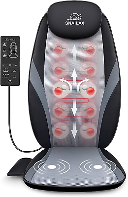 #ad Snailax Shiatsu Massage Cushion with Heat Massage Chair Pad Kneading Back Massag $137.25