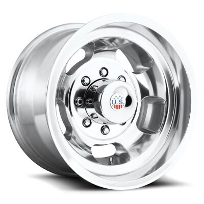 #ad 17x10 US Mags U101 INDY Polished Wheels 8x6.5 25mm Set of 4 CAPS SEPARATE $1332.00