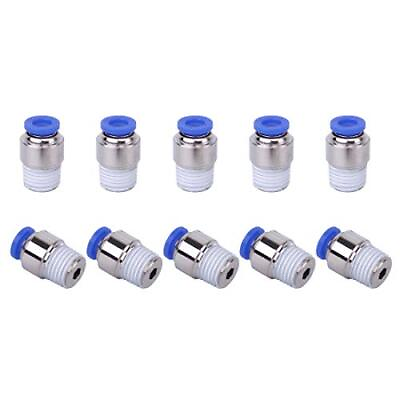 #ad SPOC1 4 N02 Straight Nickel Plated Brass Push to Connect Tube Fitting Male St... $25.13