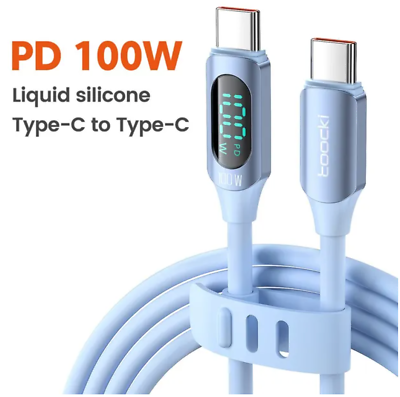 #ad Toocki USB Type C to Type C Cable 100W PD Fast Charging USB C Display Cable $10.49