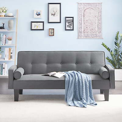 #ad 72quot; Futon Sofa BedUpholstered Folding Futon Fabric Couch $191.65