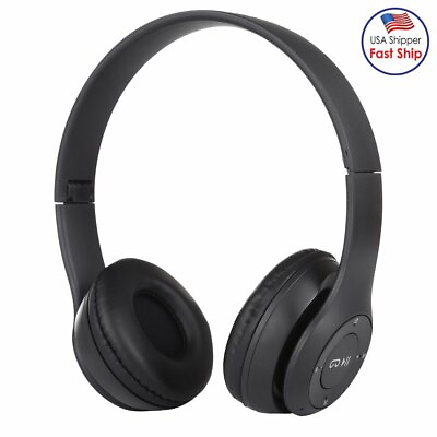 #ad Foldable Design Bluetooth Stereo Headphone with Call Support Mic 3.5mm Jack FM $10.95