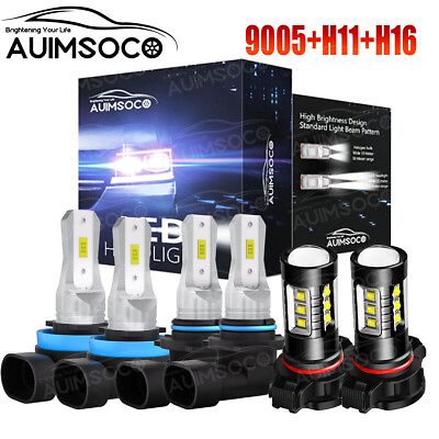 #ad For 2007 2014 Chevy Suburban Tahoe LED Headlight Bulb Kit High Low Fog Light $42.99