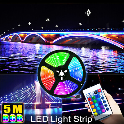 #ad Wireless 16 ft RGB LED Strip Kit For Boat Marine Deck Interior Lighting $13.58