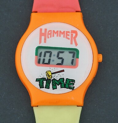 #ad Vintage M.C. Hammer HAMMER TIME LCD Display Novelty Character Watch $29.99